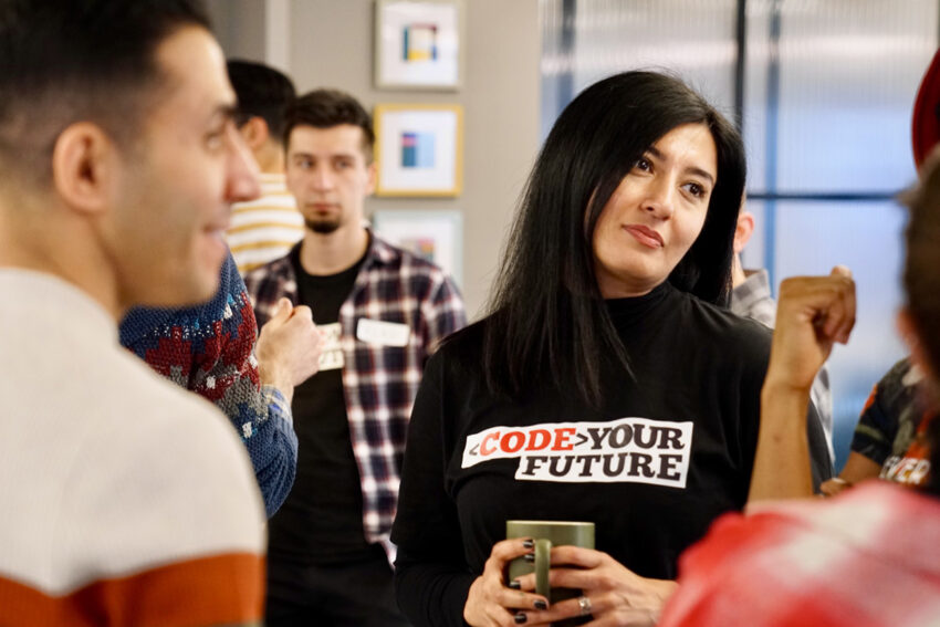 Photo of Negin at an event with the CYF community