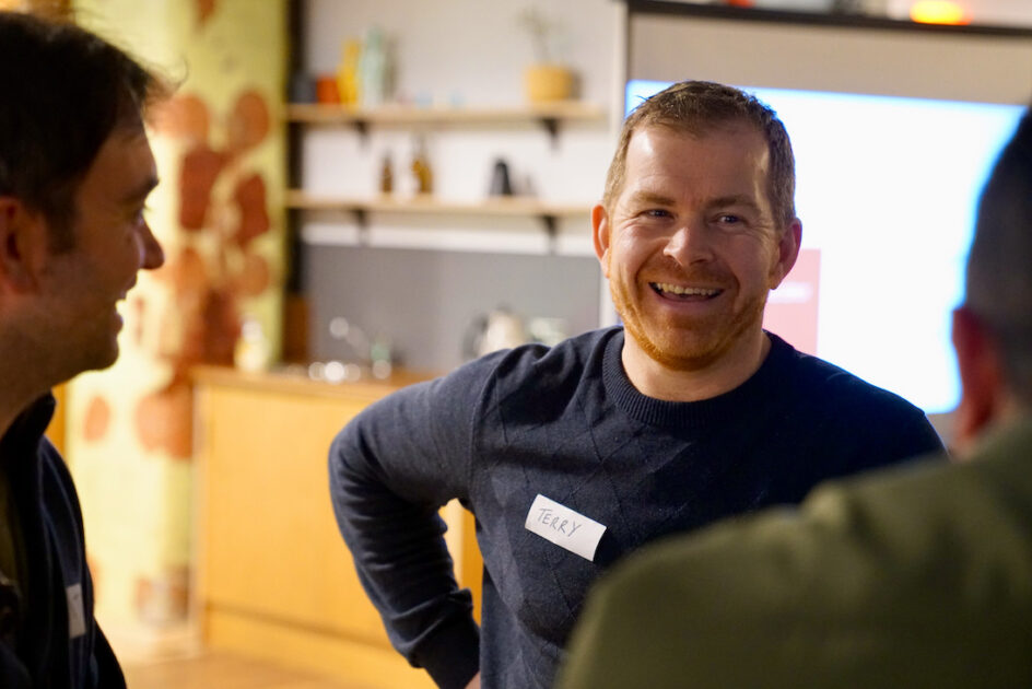 Photos of Terry and others on the CodeYourFuture course.
